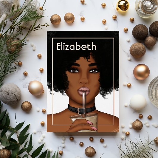 バラ金ゴールドアフロバースデーパーティーフォイル招待状 箔招待状