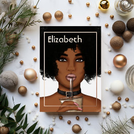 バラ金ゴールドアフロバースデーパーティーフォイル招待状 箔招待状