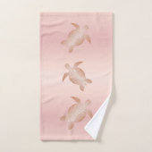 バラ金ゴールドアプリコット赤面タートルズコースト バスタオルセット (ハンドタオル)