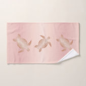 バラ金ゴールドアプリコット赤面タートルズコースト バスタオルセット (ハンドタオル)