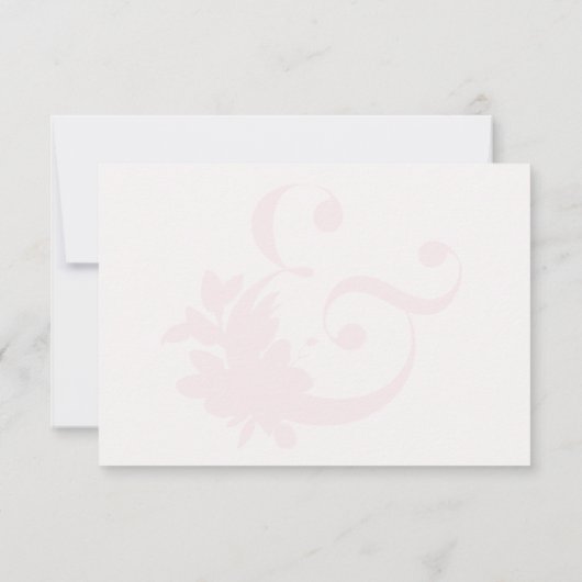 バラ金ゴールドアンパサンド赤面ピンクマグノリア結婚ス 出欠カード (裏面)