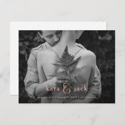 バラ金ゴールドアンパサンド | 写真の保存日付 案内ポストカード (正面/裏面)