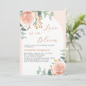 バラ金ゴールドアーチフローララブイン開花ブライダルシャワー 招待状 (スタンド正面)