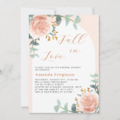 バラ金ゴールドアーチフローラ秋インブライダルシャワー 招待状 (正面)