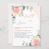 バラ金ゴールドアーチフローラ秋インブライダルシャワー 招待状 (正面)