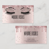 バラ金ゴールドアーティスト赤面メイクアップまぶしグリッタードリップ 名刺 (正面/裏面)