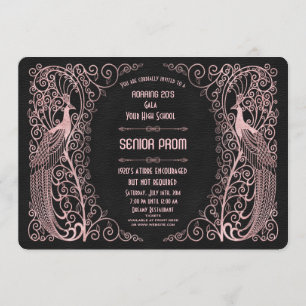 バラ金ゴールドアールデコピーコックスシニアプロム 招待状