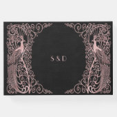 バラ金ゴールドアールデコピーコックスブラック結婚ズ ゲストブック (裏面)