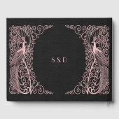 バラ金ゴールドアールデコピーコックスブラック結婚ズ ゲストブック (裏面)