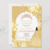 バラ金ゴールドイエローフローラティアラ王女キンセアニェラ 招待状 (正面)