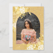 バラ金ゴールドイエローフローラティアラ王女キンセアニェラ 招待状 (裏面)