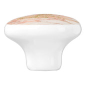 バラ金ゴールドイエローメタリックマーブルトレンディー セラミックノブ (側面)