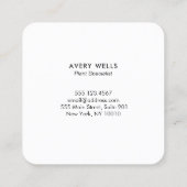 バラ金ゴールドイチョウ葉造園ロゴ スクエア名刺 (裏面)