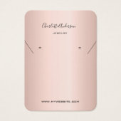 バラ金ゴールドイヤリングジュエリー写真表示カード (正面)