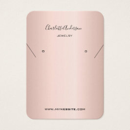 バラ金ゴールドイヤリングジュエリー写真表示カード