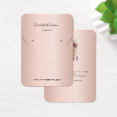 バラ金ゴールドイヤリングジュエリー写真表示カード (デスク)