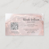 バラ金ゴールドインクマーブル | QRコード 名刺 (裏面)