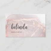 バラ金ゴールドインクマーブル | QRコード 名刺 (正面)