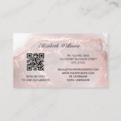 バラ金ゴールドインクマーブル | QRコード 名刺 (裏面)