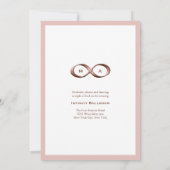 バラ金ゴールドインフィニティハンドクラスプ結婚式招待状 招待状 (裏面)