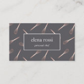 バラ金ゴールドウィスクパターン |シェフケータリングベーカリー 名刺 (正面)