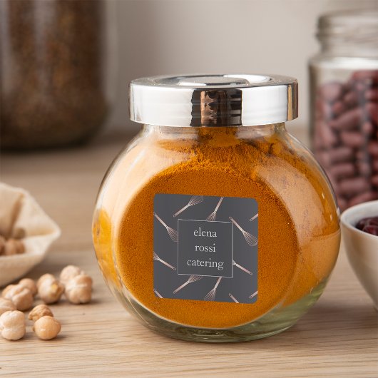 バラ金ゴールドウィスクパターン | Chef Caterer Baker スクエアシール