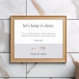 バラ金ゴールドウィスクベーカリーリテールバスルームハンドウォッシュ ポスター