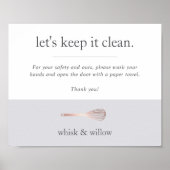 バラ金ゴールドウィスクベーカリーリテールバスルームハンドウォッシュ ポスター (正面)