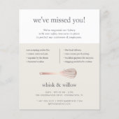 バラ金ゴールドウィスクベーカリー事業再開 チラシ (正面)