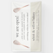 バラ金ゴールドウィスクベーカリー事業再開 横断幕 (縦)