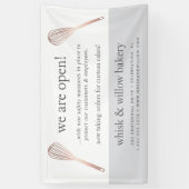 バラ金ゴールドウィスクベーカリー事業再開 横断幕 (縦)