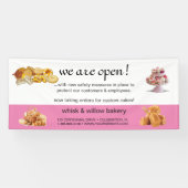 バラ金ゴールドウィスクベーカリー事業再開 横断幕 (横)