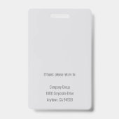 バラ金ゴールドウィスクベーカリー/ケータラー従業員の写真ID バッジ (裏面)