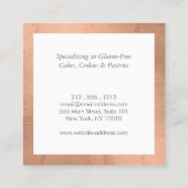 バラ金ゴールドウィスクベーカリー スクエア名刺 (裏面)