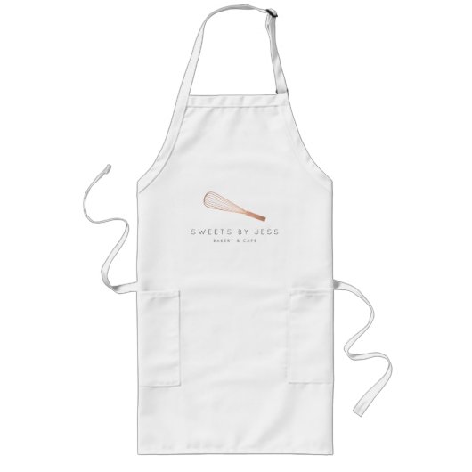 バラ金ゴールドウィスクベーカリー ロングエプロン (正面)