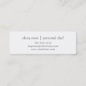 バラ金ゴールドウィスクロゴ |シェフケータリングベーカリー スキニー名刺 (裏面)