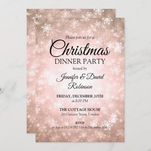 バラ金ゴールドウィンターワンダーランドホリデーパーティ 招待状 (正面/裏面)