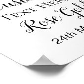 バラ金ゴールドウェルカムサイン – ブライダル |赤ちゃんシャワーのサイン ポスター (角)