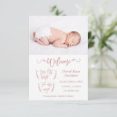 バラ金ゴールドウェルカムフォトベビー誕生のお知らせ 案内状 (スタンド正面)