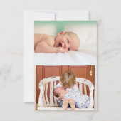 バラ金ゴールドウェルカムフォトベビー誕生のお知らせ 案内状 (裏面)