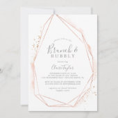 バラ金ゴールドウォーターカラーブランチ&バブリーブライダルシャワー 招待状 (正面)