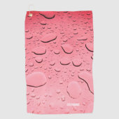 バラ金ゴールドウォータードロップ抽象芸術アート名前をカスタムする2022 ゴルフタオル (正面)