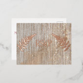 バラ金ゴールドウォーターフォールカーテンRSVP 箔招待状ポストカード (正面/裏面)