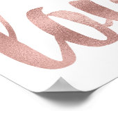 バラ金ゴールドウォールアート、フォイルフォント ポスター (角)