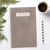 バラ金ゴールドウッドグレイン抽象芸術ルクスグラム プランナー手帳