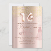 バラ金ゴールドエレガンス、sweet sixteen招待 招待状 (正面)
