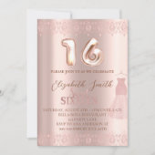 バラ金ゴールドエレガンス、sweet sixteen招待 招待状 (正面)
