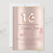 バラ金ゴールドエレガンス、sweet sixteen招待 招待状 (正面)