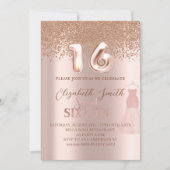 バラ金ゴールドエレガンス、sweet sixteen招待 招待状 (正面)