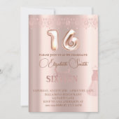 バラ金ゴールドエレガンス、sweet sixteen 招待状 (正面)